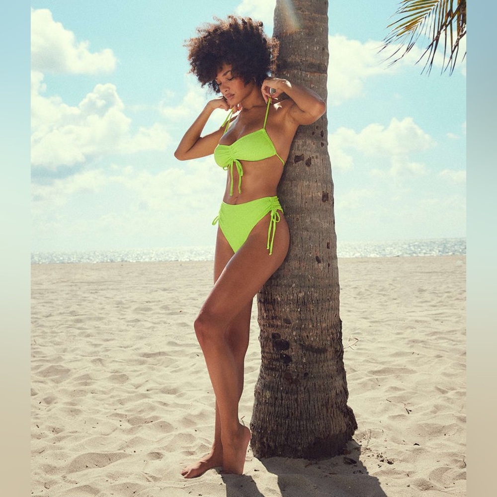 Neon green bikini set